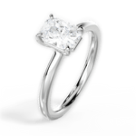 Angela Radiant Cut Lab Grown Diamond 14Kt White Gold Engagement Ring - View 4