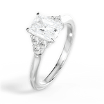 Celeste Radiant Cut Lab Grown Diamond 14Kt White Gold Engagement Ring - View 3