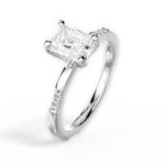 Bonnie Radiant Cut Lab Grown Diamond 18Kt White Gold Engagement Ring - View 3