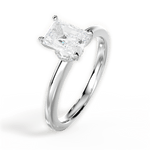 Cara Radiant Cut Lab Grown Diamond 18Kt White Gold Engagement Ring - View 2