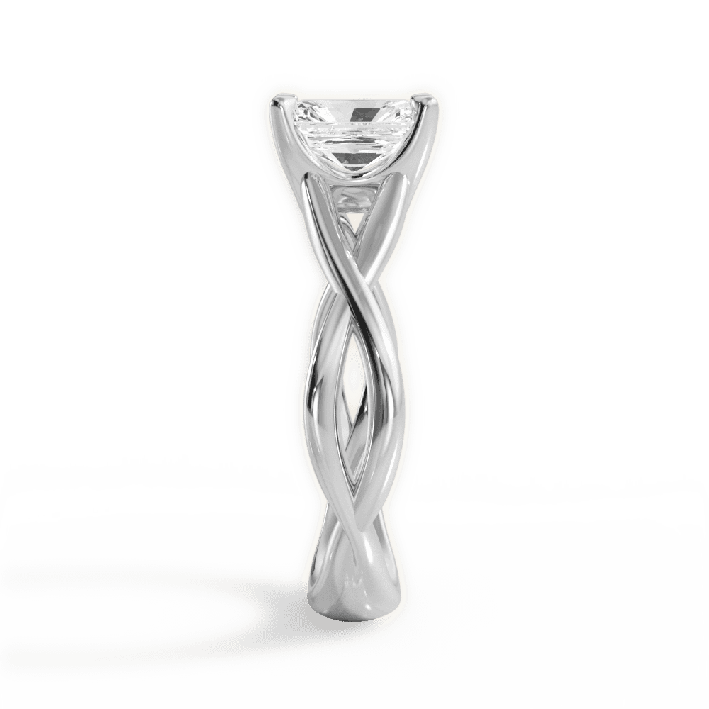 Aubrey Radiant Cut Lab Grown Diamond 14Kt White Gold Engagement Ring - View 4