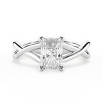 Aubrey Radiant Cut Lab Grown Diamond 14Kt White Gold Engagement Ring