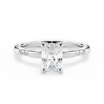 Bonnie Radiant Cut Lab Grown Diamond Platinum Engagement Ring