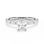 Carla Radiant Cut Lab Grown Diamond Platinum Engagement Ring