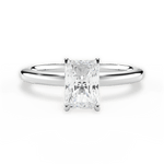 Cara Radiant Cut Lab Grown Diamond Platinum Engagement Ring