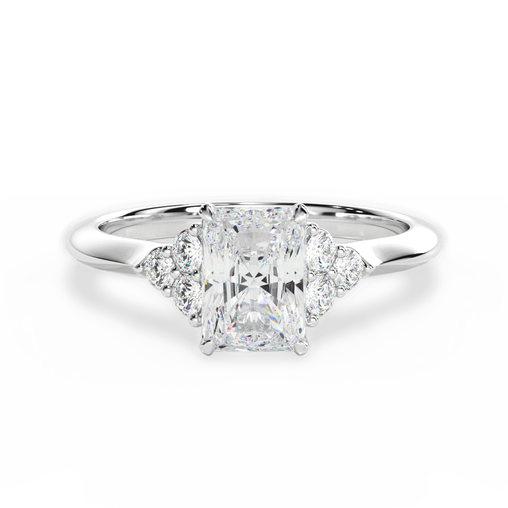 Celeste Radiant Cut Lab Grown Diamond Platinum Engagement Ring