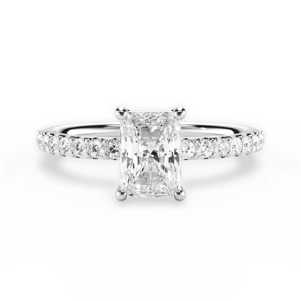 Elsie Radiant Cut Lab Grown Diamond Platinum Engagement Ring