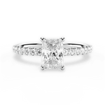 Elsie Radiant Cut Lab Grown Diamond 18Kt White Gold Engagement Ring
