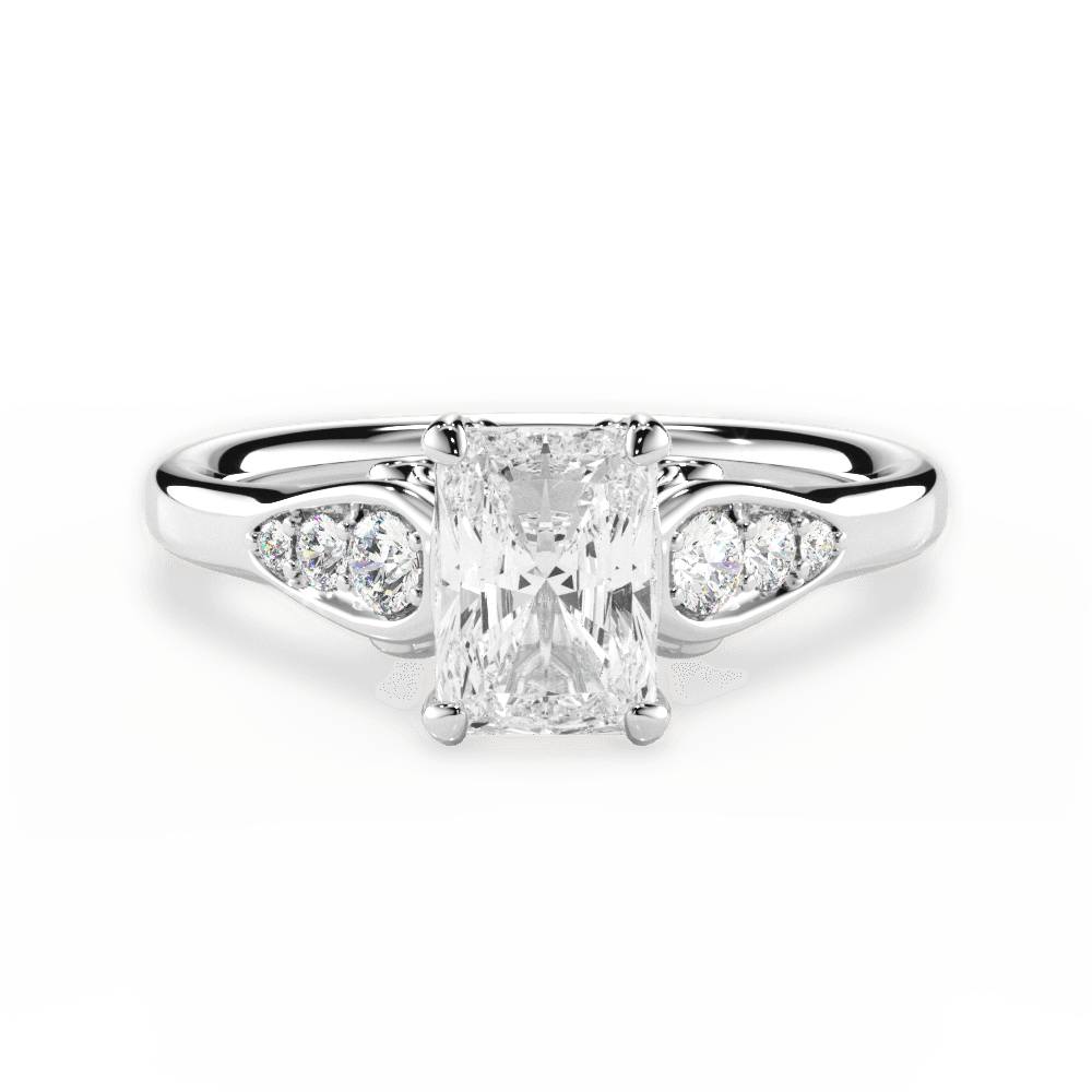 Cecilia Radiant Cut Lab Grown Diamond Platinum Engagement Ring