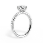 Elsie Round Cut Lab Grown Diamond Platinum Engagement Ring - View 4