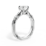 Claire Round Cut Lab Grown Diamond 14Kt White Gold Engagement Ring - View 3