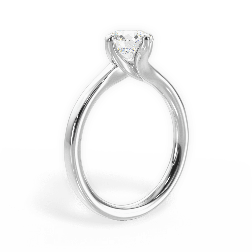 Ashley Round Cut Lab Grown Diamond Platinum Engagement Ring - View 3
