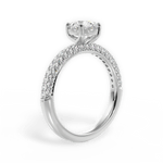 Kylie Round Cut Lab Grown Diamond Platinum Engagement Ring - View 4