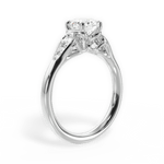 Cecilia Round Cut Lab Grown Diamond 18Kt White Gold Engagement Ring - View 4