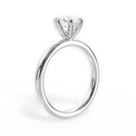 Ella Round Cut Lab Grown Diamond 14Kt White Gold Engagement Ring - View 2