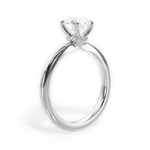 Cara Round Cut Lab Grown Diamond Platinum Engagement Ring - View 3