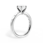 Carla Round Cut Lab Grown Diamond 18Kt White Gold Engagement Ring - View 3