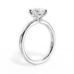 Angela Round Cut Lab Grown Diamond 14Kt White Gold Engagement Ring - View 2