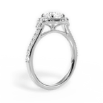 Joyce Round Cut Lab Grown Diamond 18Kt White Gold Engagement Ring - View 3