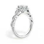 Jane Round Cut Lab Grown Diamond 18Kt White Gold Engagement Ring - View 3
