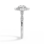 Julie Round Cut Lab Grown Diamond Platinum Engagement Ring - View 2
