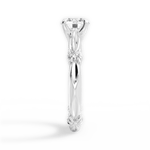 Claire Round Cut Lab Grown Diamond 14Kt White Gold Engagement Ring - View 2
