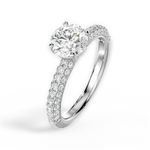 Kylie Round Cut Lab Grown Diamond 14Kt White Gold Engagement Ring - View 2