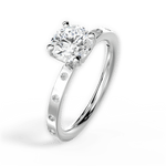 Carla Round Cut Lab Grown Diamond Platinum Engagement Ring - View 4