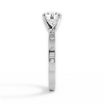 Carla Round Cut Lab Grown Diamond 14Kt White Gold Engagement Ring - View 2