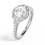 Joyce Round Cut Lab Grown Diamond 18Kt White Gold Engagement Ring - View 4