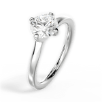 Ashley Round Cut Lab Grown Diamond Platinum Engagement Ring - View 4