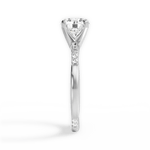 Bonnie Round Cut Lab Grown Diamond 18Kt White Gold Engagement Ring - View 3