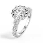 Jane Round Cut Lab Grown Diamond Platinum Engagement Ring - View 4