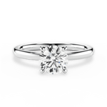 Angela Round Cut Lab Grown Diamond 14Kt White Gold Engagement Ring