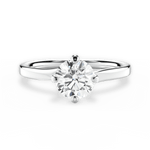 Ashley Round Cut Lab Grown Diamond Platinum Engagement Ring