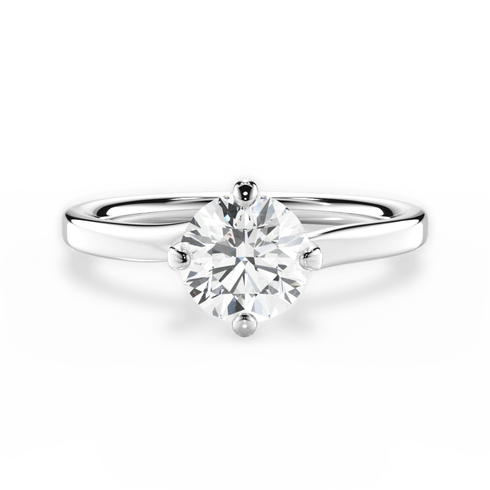 Ashley Round Cut Lab Grown Diamond Platinum Engagement Ring