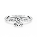 Elsie Round Cut Lab Grown Diamond Platinum Engagement Ring