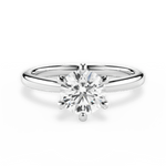 Bella Round Cut Lab Grown Diamond Platinum Engagement Ring