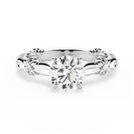 Claire Round Cut Lab Grown Diamond Platinum Engagement Ring