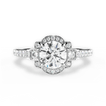 Joyce Round Cut Lab Grown Diamond 14Kt White Gold Engagement Ring