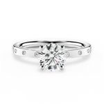 Carla Round Cut Lab Grown Diamond Platinum Engagement Ring