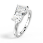 Alice Emerald Cut Lab Grown Diamond 14Kt White Gold Engagement Ring - View 2