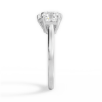 Leticia Emerald Cut Lab Grown Diamond 14Kt White Gold Engagement Ring - View 4