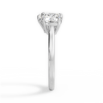 Georgia Emerald Cut Lab Grown Diamond 14Kt White Gold Engagement Ring - View 3