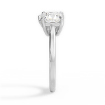 Lorraine Emerald Cut Lab Grown Diamond 14Kt White Gold Engagement Ring - View 2
