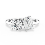 Georgia Emerald Cut Lab Grown Diamond 18Kt White Gold Engagement Ring