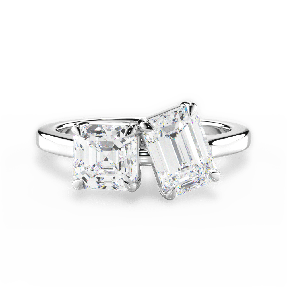 Alice Emerald Cut Lab Grown Diamond Platinum Engagement Ring