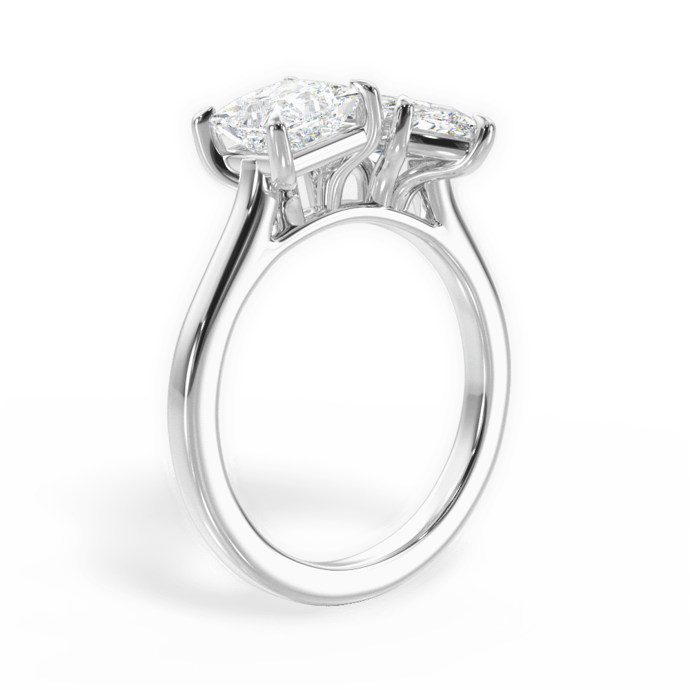 Lorraine Marquise Cut Lab Grown Diamond Platinum Engagement Ring - View 4
