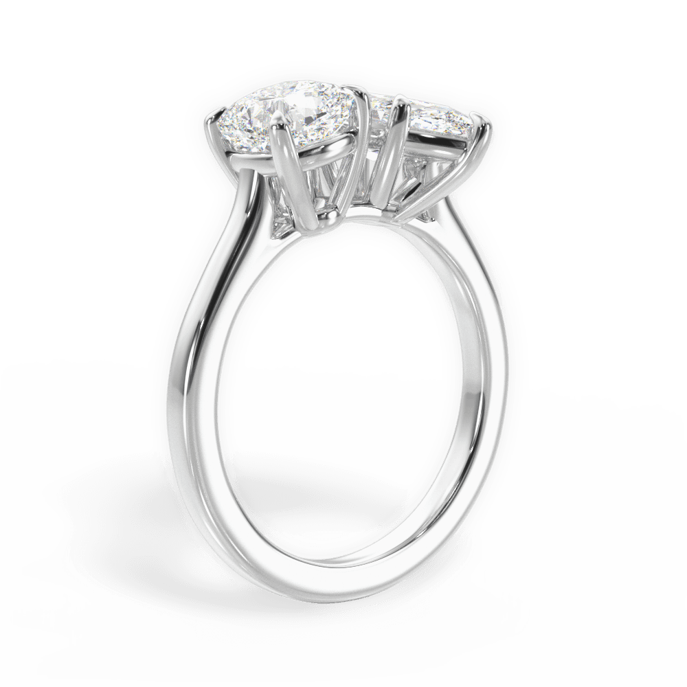 Lila Marquise Cut Lab Grown Diamond 18Kt White Gold Engagement Ring - View 3