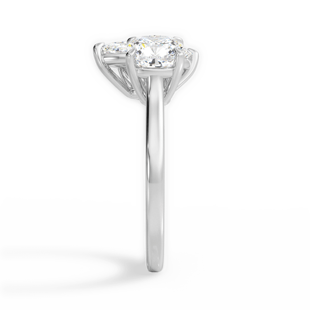 Lila Marquise Cut Lab Grown Diamond 18Kt White Gold Engagement Ring - View 4